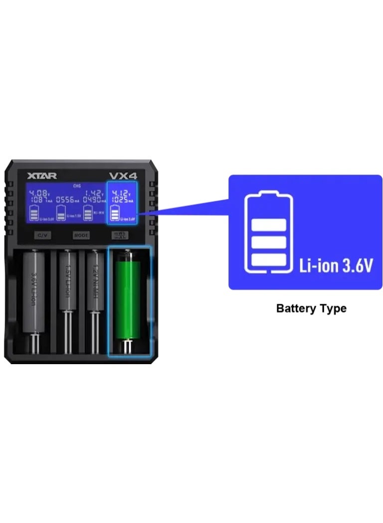 XTAR Visible Mixer VX4 Charger SET - Image 5